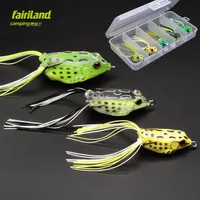 5pcs Fairiland Soft Rubber Frog Fishing Lure 4cm 5cm 5 7cm Topwater Soft Frog Bait w Bait Box fishing accessory shippin300C