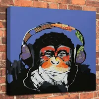 Music Monkey Home Decor 유화 캔버스 핸드 크래프트 HD 인쇄 벽 예술 사진 사용자 정의는 허용 가능 21050810297s