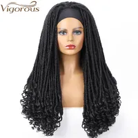 Accesorios de vestuario Diabarla sintética Camina de cabeza trenzada Diosa Faux Nu Locs Curly Wig Freetress Twist Crochet Cabellado para mujeres negras