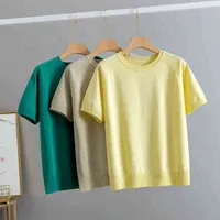 Gigogou Summer Women T-shirt Fashion Slim Basic Basic Sleeve T-shirt Top Female Tee Shirt