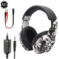 Headphones & Earphones 3.5mm Wire Camouflage Gaming Headset Professional Gamer Stereo Head-mounted Headphone Computer For PS4 PS3 Xbox Switc