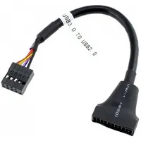 Epacket USB Cable 2.0 3.0 9 Pin Housing Male to Motherboard 20-Pin Header Female Cable2917