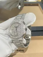 CASHJIN Icedout Watch Hip Hop Custom Men Full Iced Out VVS Diamond Moissanit Luxury Brand Skeleton Watch LZOR