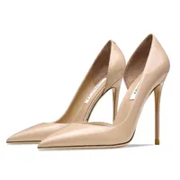 Zapatos de tacn alto piel Autntica para mujer Zapatillas clsicas diseador puntiagudas elegantes oficina 6 8cm primavera 220511