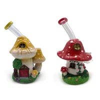 Wholesales Glass Bongs Heady Hookahs Mushroom Style Unique Bong Thick Pyrex Oil Dab Rigs 14mm Male Joint Water Pipes With Glass Bowl