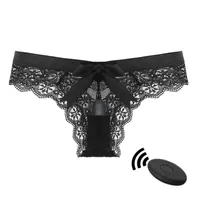 Panties vibrantes à 10 vitesses télécommandées à distance sans fil Sangle de vibrateur de balle rechargeable sur les sous-vêtements pour femmes Toy sexy