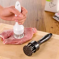 Aço inoxidável forte e afiada agulha ferramenta do tenuizador de carne, cozinha cozinhar bife, carne, inventário de aves por atacado
