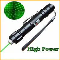 Gloednieuw 1MW 532nm 8000m High Power Green Laser Pointer Light Pen Lazer Beam Military Green Lasers Pen Epacket 258R