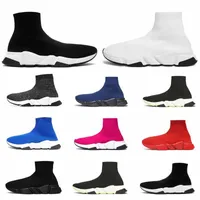 Moda Tasarımcı Çorap Ayakkabı Üçlü Black Beyaz Erkekler Kadın Moda Spor ayakkabı parıltılı çizmeler Platform Paris Socks Balenciaga Çorap Ayakkabı
