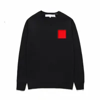 Herrendesigner Sweatshirts Hoodie High Street bestickte rote Muster Pullover Frühling und Herbst reines Baumwollliebhaber Schwarz weiß Kapuze -Top