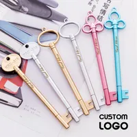 10pcs Customized Signature Creative Retro Key Styling Gel School Supplies Stationery Cute Gift Pen Laser Lettering 220613