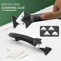 Andra handverktyg 3 In1 glaslimvinkel skrapa som tippar silikonverktyg spade bindemedel gummi spade gereedschap remover vinkel söm spatel