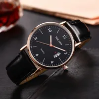 Wristwatches Men Watches Luxury Leather Strap Calendar Watch Business Casual Quartz Relogio Masculino Male Clock