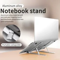 Aluminiumlegierung einstellbarer Laptop -Ständer faltbar für Notebook MacBook Computer -Halterung Hebekühlhalter nicht