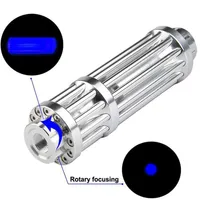Powerful Blue Laser Pointer Torch 450nm 10000m Focusable Laser Sight Pointers Lazer Flashlight Burning Match bur qylZYA227I