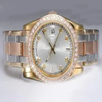 100% 새로운 패션 맨 시계 고품질 다이아몬드 베젤 시계 인간 기계 자동 손목 시계 R16285K