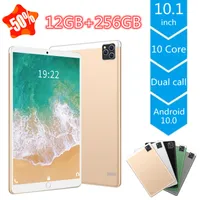 2022 Tablet 10.1 Inch Speaker Phone 12GB RAM 256GB ROM Tablets 10 Core Android 10.0 Tablet Dual call Wifi GPS Google Play