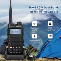 RETEVIS RA685 WALYIE TALKIE HAM TWAY محطات الراديو طويلة المدى و Walkie Talkies Profesional UHF VHF USB Type C Charger 5W GMRS 220729