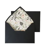 Geschenkverpackung 5pcs/Pack Retro schwarze Umschläge mit Futter 250 g Papier DIY Dekoration für Einladung, Hochzeit, Jubiläum