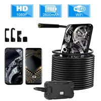 Y13 5.5mm WIFI Endoscope Camera with Battery Screen Display HD1080P Waterproof Inspection Borescope for Iphone Android Phones248z