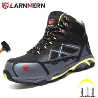 أحذية السلامة من Larnmern تعمل الرجال على حذاء الصلب ، أحذية سلامة مقاومة للثقب ، أحذية عمل خفيفة الوزن ، أحذية رياضية للتنفس للرجال 220629