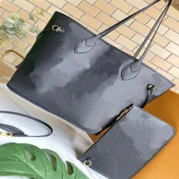 Designer Luxus -Einkaufstasche 2pcs / Set Frauenhandtasche mit Brieftasche hochwertige Ledermode neue Taschen Frauen Handba279b
