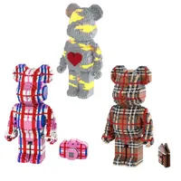 Bearbricks Net Red Violent Love Bear Model Mini Bricks with Light Moc 귀여운 위장 곰 빌딩 블록 아이를위한 장난감 G220524