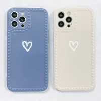 Smidig spegelytans mobiltelefonfodral för iPhone 14 13 Pro Max X XR 11 12 mini Xs 6 7 8 Plus kärleksfull hjärta bakåt täckning mjuk tpu modeskal