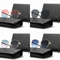 Mode Men Womens Sunshade Glasses Diamond Composite Metal Rimless Optical Frame Classic Rectangle Square Gold Luxury Solglasögon 3 G43