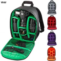 Waterproof SLR Backpack Digital Camera Bag Outdoor Multi-function Shockproof Camera Backpack for Nikon Canon SLR Camera Lens Bag AA220324