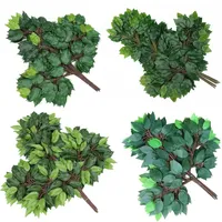 12 pezzi decorazioni foglie artificiali foglie finte rami alberi di plastica simulazione foglie banyan per foglie di arredamento per feste di nozze 20290q