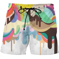 Men's Shorts Summer 3D Beach Men Swim Colorful Art Trunks Casual Surfing Board Short Sports Pants Briefs Kids Boy Swimsuit