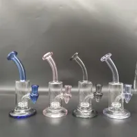 7 polegadas Multicolor Recycler Glass Bong Tubulações de Água Conjunta Tabaco Hookah 14mm Bowl