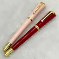 Giftpen hoogwaardige luxe metalen Ballpoint Rollerball Pen Writing Office School Serden Pearl Cap Originele doos