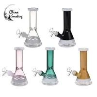 7.8 Inch Glass Bong Hookahs Oil Rig With DownStem & Bowl Thick Bongs 18mm Female Bubbler Water Pipe Banger Hanger
