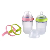 Bottiglia per bambini in silicone 100% verde 250 ml 8oz rosa 150 ml da 5 once del latte per bambini per il bambino 220512