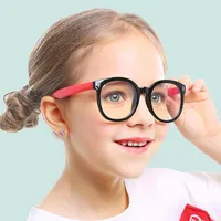 Sunglasses Child Blue Light Blocking Glasses Girls Silicagel Eyeglasses Frame Kids UV Tablet Computer Phone Game Study Goggles Eyewear