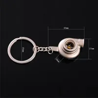 Keychains Creative Gift Car Modification Accessories Turbocharger Metal Key Ring Advertising Waist Hanging Chain PendantKeychains