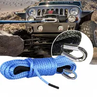 15 m 5 mm/6 mm/7 mm traino cavo della corda cavo fibra sintetica 5800lbs/7700lbs/9300lbs per jeep atv utv suv 4x4 4wd