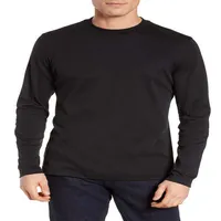 Fustomização T 2022 Bordado de camisa Impressão personalizada Mangas de algodão de algodão Oneck Tshirts Mens Plain Plain Gym Slim Fit Manga Longa Camiseta de Algodão