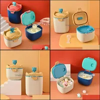 Garrafas de bebê que alimentam crianças bebês, caixa de armazenamento de alimentos portáteis BPA forma de dispensador desenho animado leite em pó de pó de pó de garrafa
