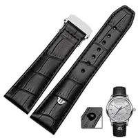 Guarda le fasce Top Genuine Leather Watchband per Maurice Lacroix Watches Strap Black Brown 20mm 22mm con fibbia pieghevole Braccialetta299i