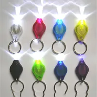 Mini White-Light 22000mcd LED Party Form Ceychain-keychain torch Gift Kids Kids Toys LED LED Light Keychains Hand-Pressing Pressing 7Colours Shell New