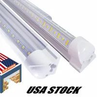 LED T8 luminária integrada 8ft tubo, luzes de loja de utilitário T10, iluminação de teto LED e sob luz do gabinete, elétrica com fio com interruptor embutido / desligado USA Stock
