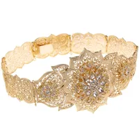 Sunpicems Oro Silver Color Muroccan Cintura di caftano per donne Dress Belt Belietta Tacchino Gioielli Arabo Bijoux Bijoux Gift Bridal 220524