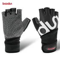 Boodun Men Women Half Finger Gym Gloves CrossFit Fitness Dumbbell Gloves Body Building Weight Lifting Wrist Gloves for Muscu280p