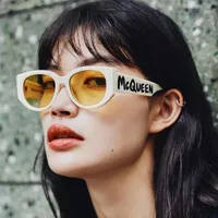 2022 الأزياء البيضاوي إلكتروني نظارات للنساء رجل الرجعية العلامة التجارية مصمم واسعة الساق البيج الإناث النظارات الشمسية uv400 القيادة ظلال