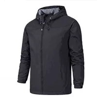 Bahar Sonbahar Mens ceket rüzgar geçirmez su geçirmez açık ceket düz renk rastgele gevşek büyük boyutlu kendi erkek giyim sıcak l220718
