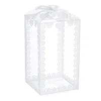 Emballage PVC Clear Pvc Wedding / Christmas Favor Cake Packaging Chocolate Candy Dragee Apple Gift Event Transparent Box LX4832