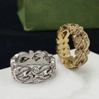 Amante de personalidade de designer anéis de diamante moda de alta qualidade prata suprimento de jóias